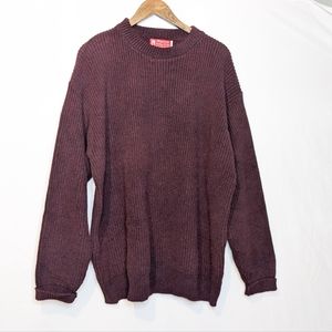 Vintage Binghamton Knitting Co maroon knit sweater